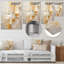 «Beige and Gold Dream Collage», art mural en métal formes abstraites-653338449