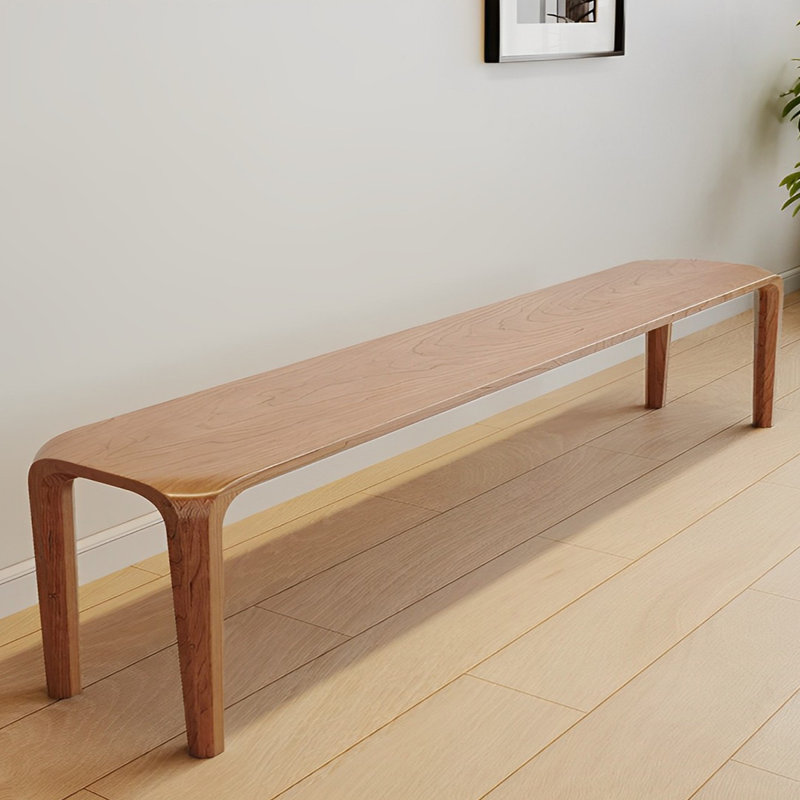 Banc en bois massif Niyaz, H 17,71 po x l 78,74 po x P 12,59 po