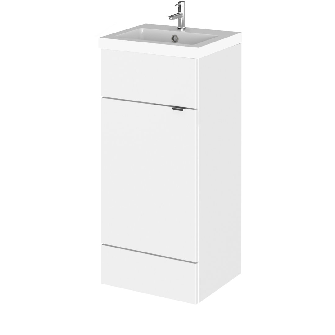 Fusion 405mm Single Bathroom Vanity with Integrated Polymarble Basin