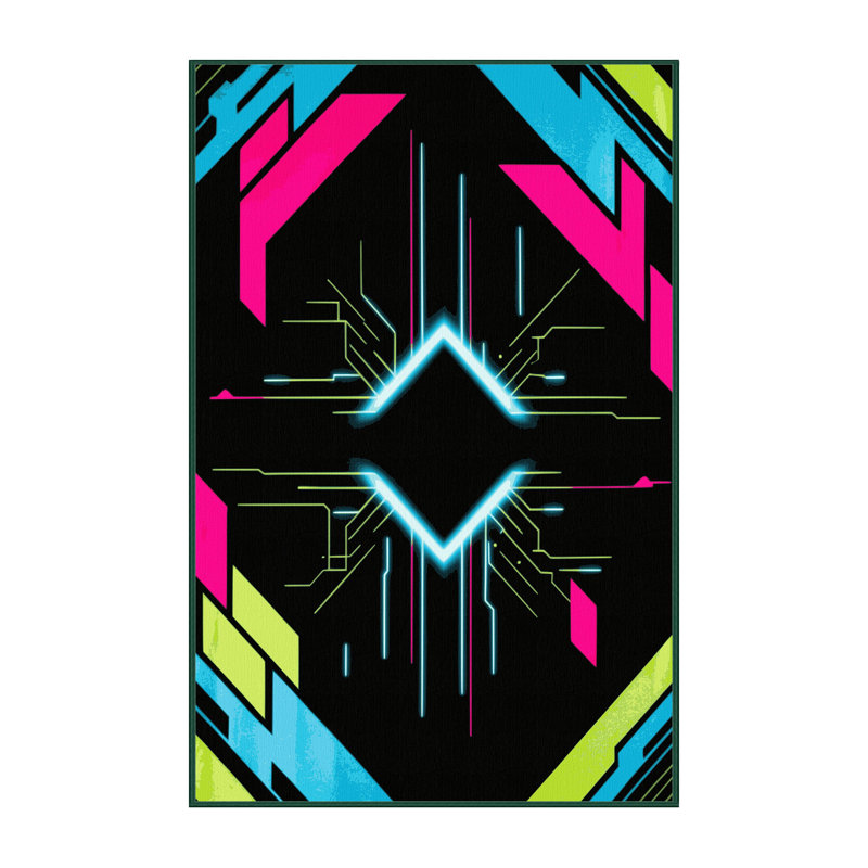 Cyber Swirl Rug, Rectangle 2' x 3'