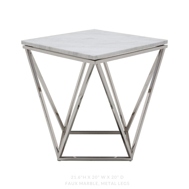 Table de bout Offerman, Chrome