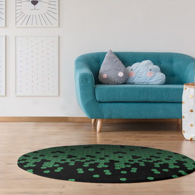 Tapis de fond à cubes noir culbuté