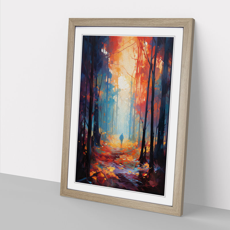 Single Picture Frame Wall Art, 34cm H x 25cm W, Oak Framed