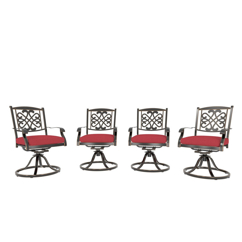 Chaise de patio pivotante avec coussin