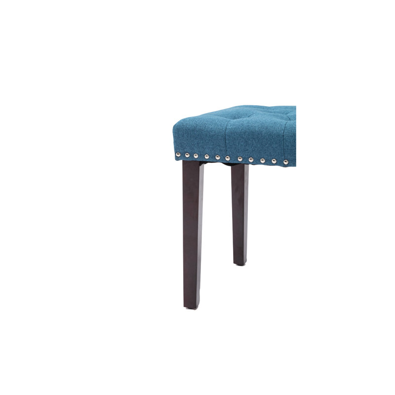 Banc en tissu capitonné Cabara (gris), Bleu