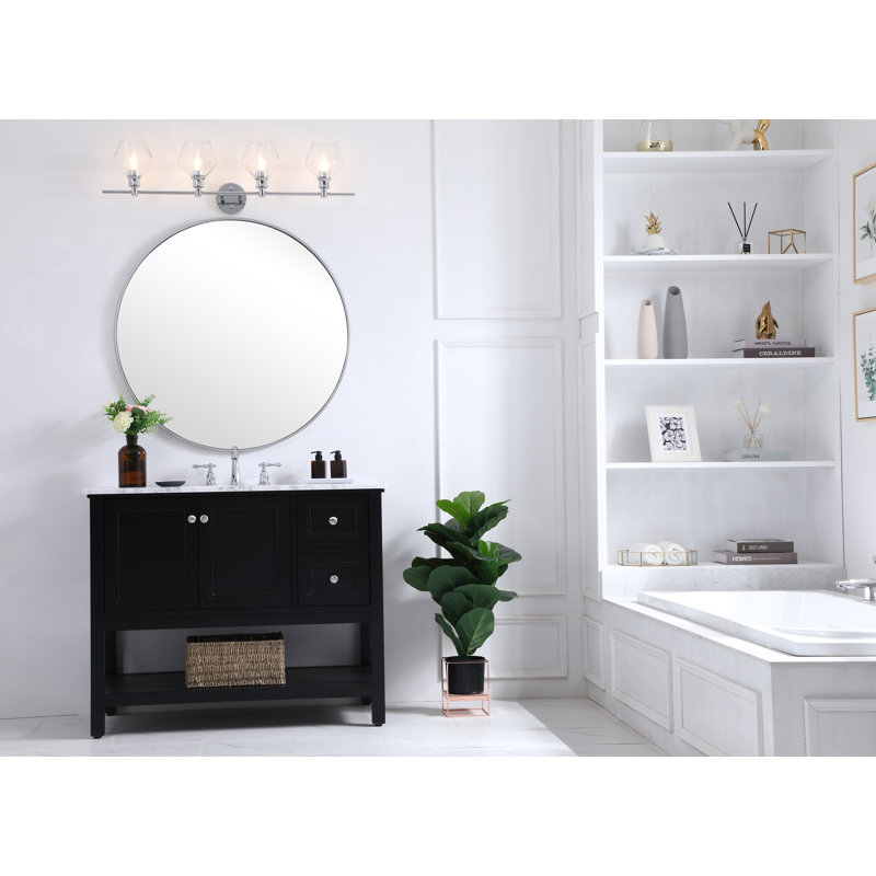 Éclairage pour meuble-lavabo Sullivan Street, Transparent, Chrome, 4