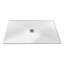 Receveur de douche d'angle Streamline GSRB-667-659 de 152,4 cm x 81,3 cm en surface solide blanc mat avec bonde centrale
