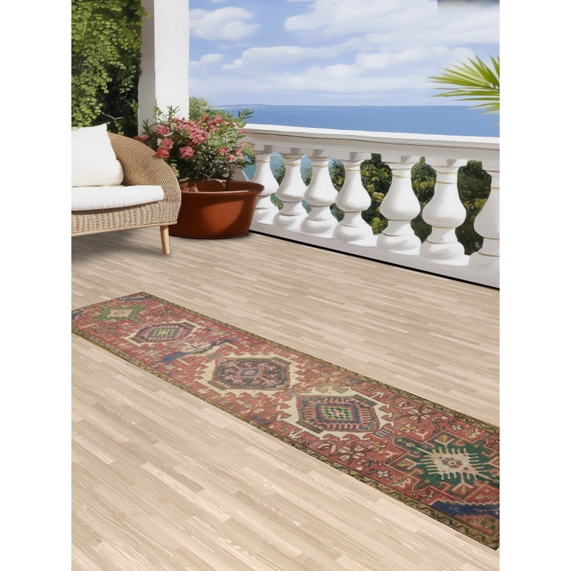 Tapis de couloir vibrant géométrique 2 x 9