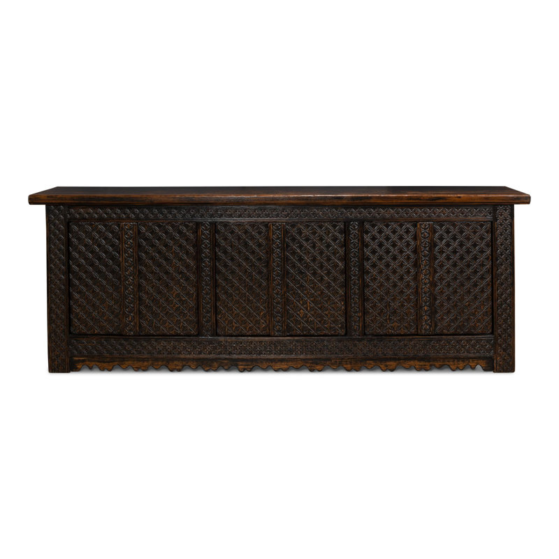 Persian 98'' Solid Wood Sideboard, Dark Brown
