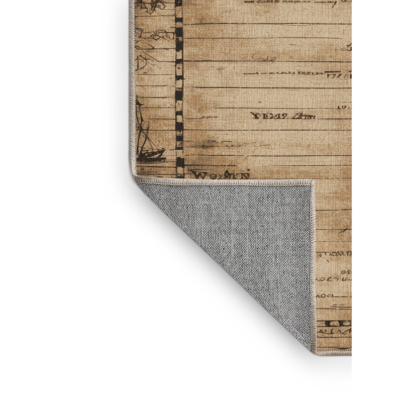  Tapis bord de mer lavable, Carré 3 pi