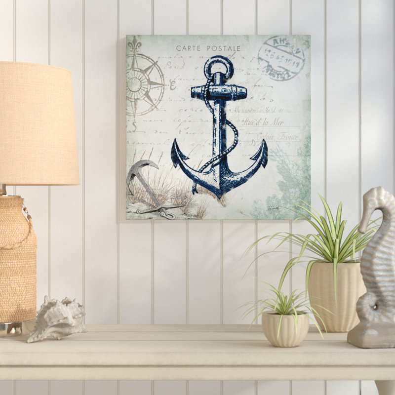 " Seaside Postcard: Anchor " by Tre Sorelle Studios, 12" H x 12" W