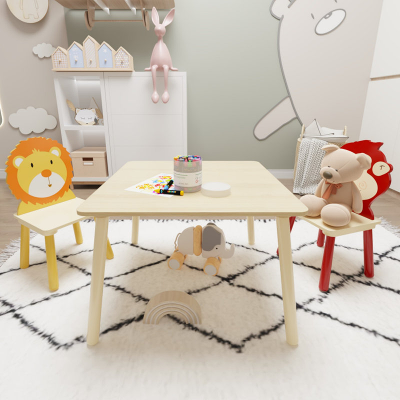 Ensemble 3 pièces de table et chaises pour tout-petits