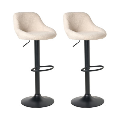 Swivel Upholstered Adjustable Height Bar Stool