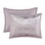 Édredon en velours froissé Blush pour - 5 pièces avec édredon, 2 taies décoratives, coussins décoratifs, rembourrage à 100%, bordure charmeuse, revers en microfibre nettoyable, aspect plissé à chaud,