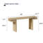 Console très large de 66 po en chêne vieilli, placage de bois véritable, pour vestibule, couloir et bureau, table plaquée avec rangement intelligent, finition chêne, couloir, vestibule sous la table
