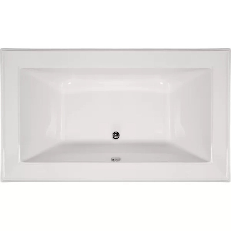 Angel 72'' L Soaking Bathtub, Biscuit, Matte Black