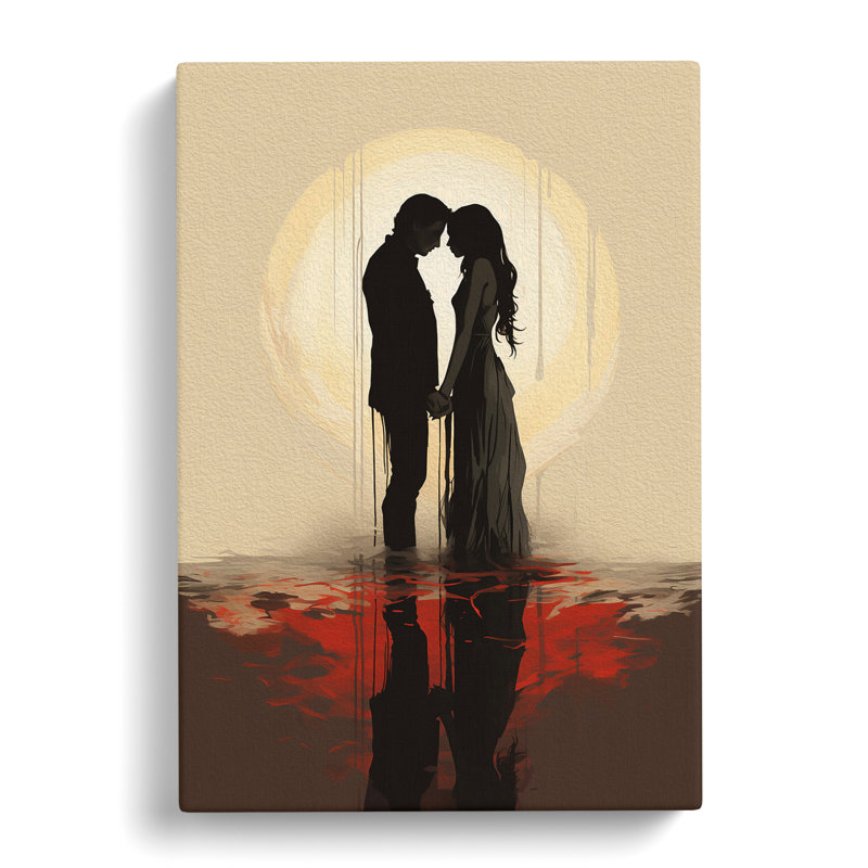 Lovers Minimalism Art - No Frame Print, 50cm H x 35cm W x 3cm D
