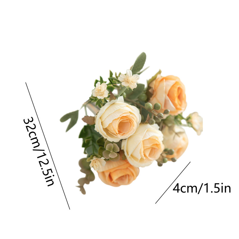 Magnifique bouquet de fleurs artificielles en soie artificielle, A