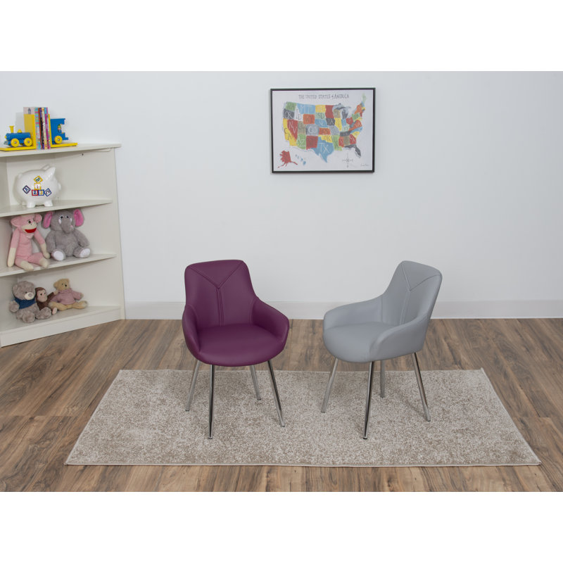 Chaise pour enfants Ariad, Gris / mauve