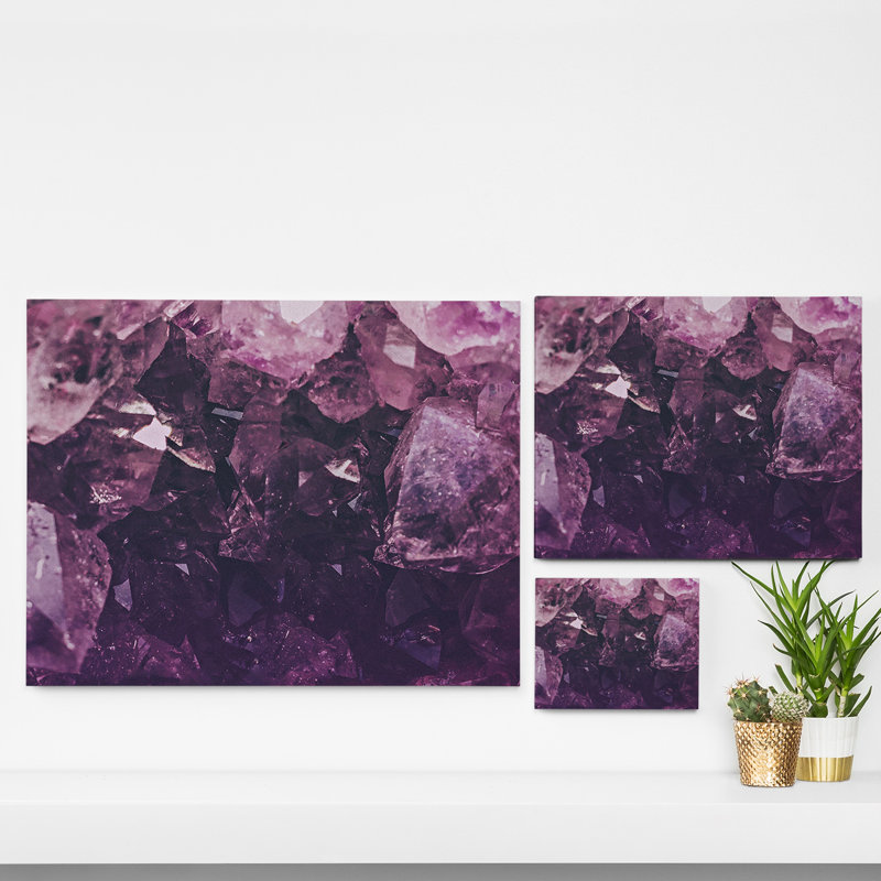 «Amethyst Gemstone» par Leah Flores, impression sur toile tendue, H 30 po x l 24 po x P 1,5 po