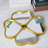 Vintage-chic 9.7'' Gold Heart & Clover Wall Mirror Ensemble (set Of 3)