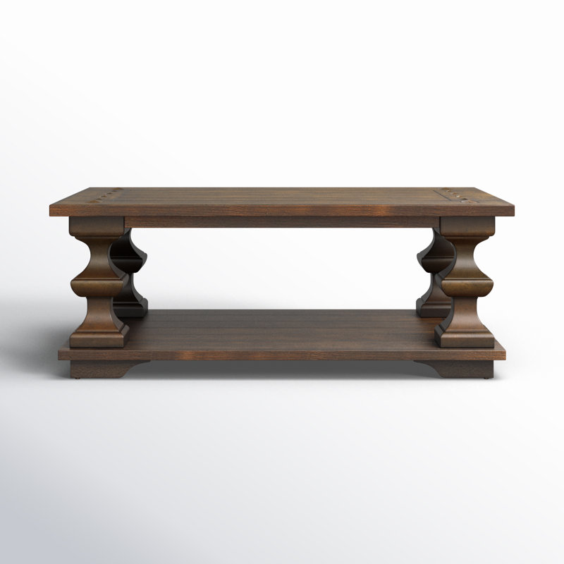 Gildford 50" W Solid and Manufactured Wood Coffee Table