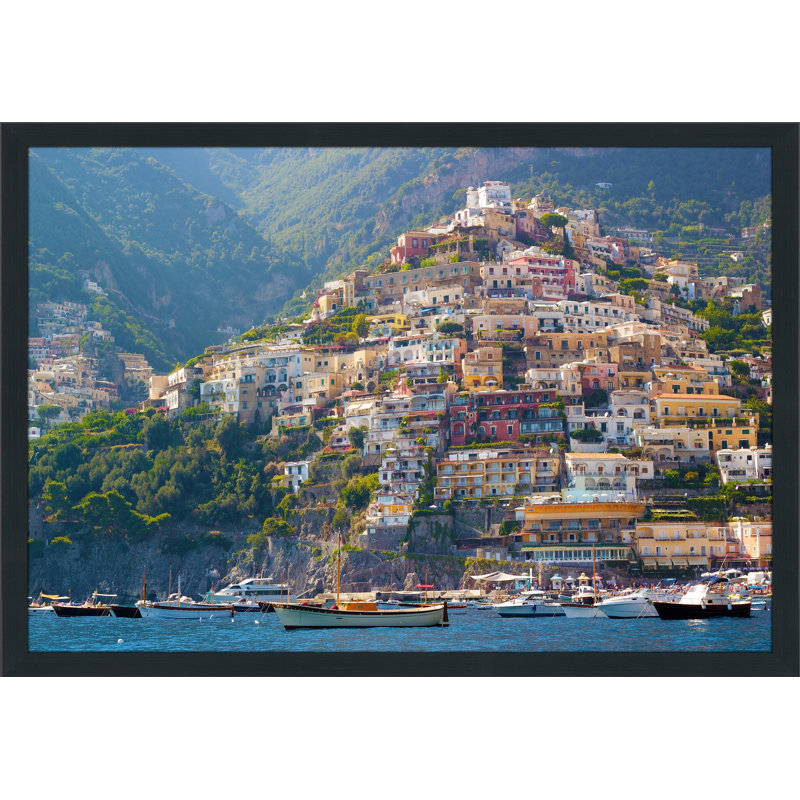 « positano, amalfi coast », reproduction de photo encadrée, H 35,5 po x l 51,5 po x P 0,75 po