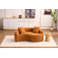 Canapé modulaire courbé en S en chenille: double profondeur (21,3 po et 26,8 po), orange, sans assemblage, compact pour les petits espaces, 400 lb, L 66,9 po-131673593-131673594