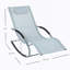 Chaise berçante Zero Gravity avec coussin amovible et tissu résistant aux intempéries pour la détente en plein air, le patio, la terrasse et la piscine