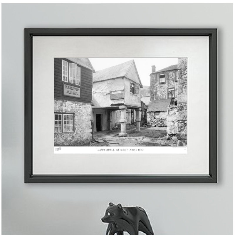 Mousehole, Keigwin Arms 1893 - Single Picture Frame Print, 28cm H x 36cm W x 2.3cm D