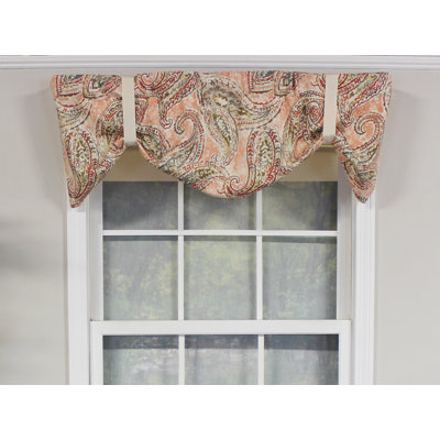 Cotton Blend Paisley Tie-Up Window Valance