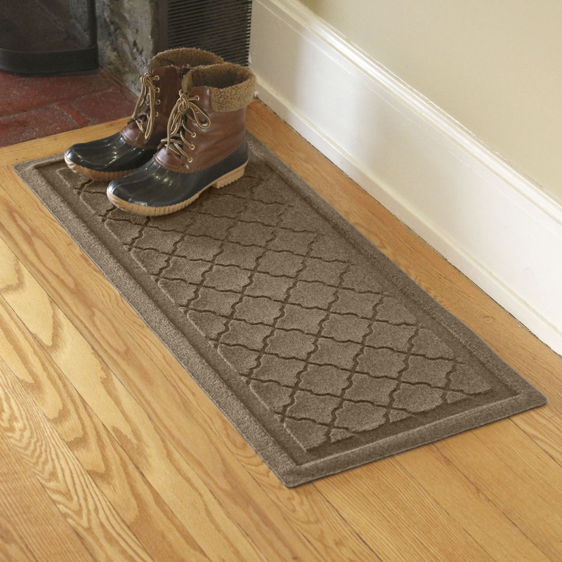 WaterHog Cordova 15 in. x 36 in. Indoor Outdoor Boot Tray, Camel