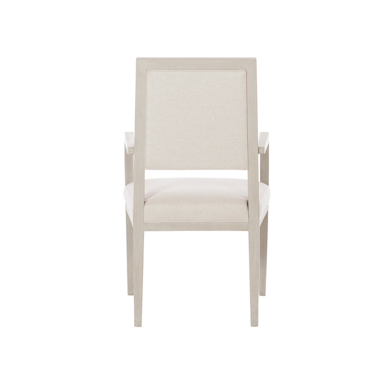 Cream and Gray Handcrafted Upholstered Armchair