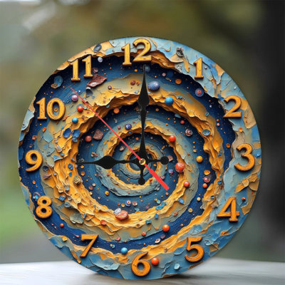 Horloge galaxie texturée