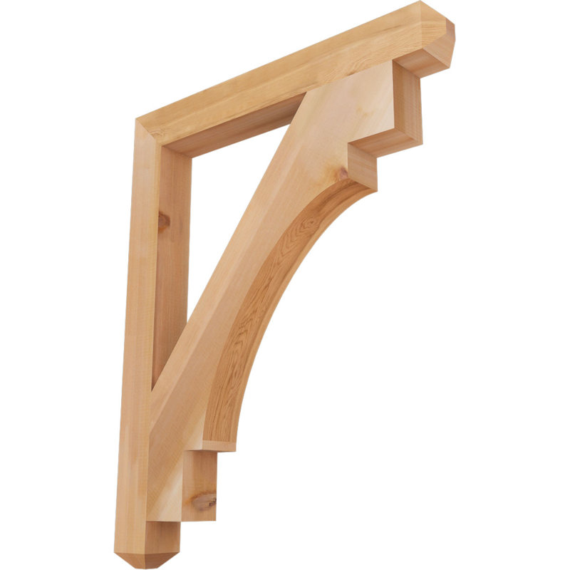 Support Merced Craftsman, Cèdre rouge de l'Ouest (lisse), 38" H x 4" W x 34" D