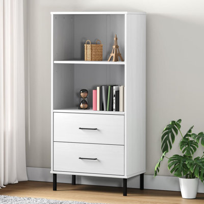 Leondre 128.5cm H x 60cm W Solid Wood Standard Bookcase