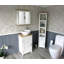 Slimline Compact 515mm Free-standing Cloakroom Vanity Unit-2062904565