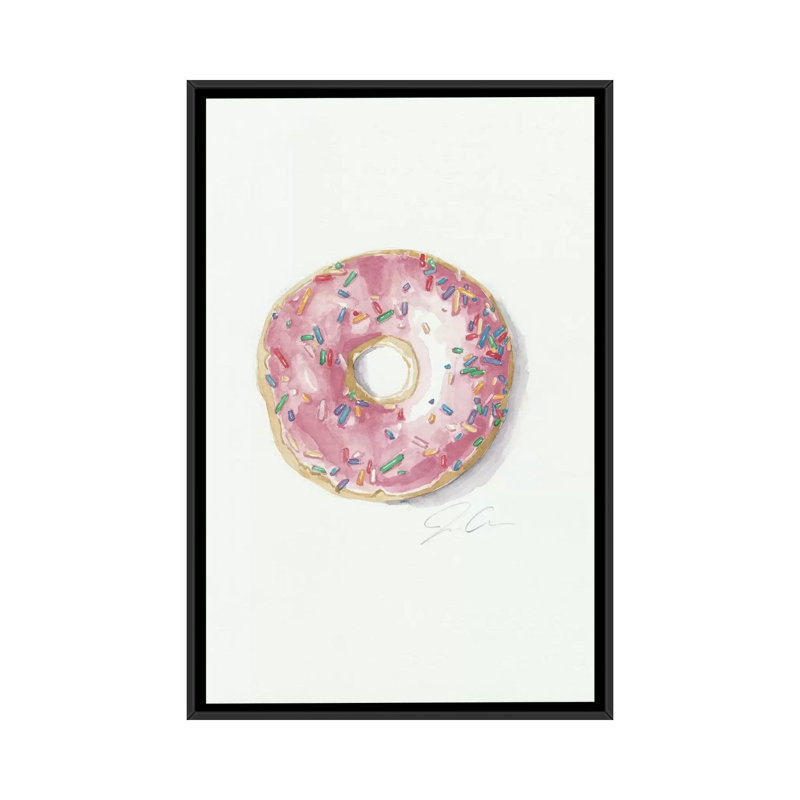 « bouée inquiéter, be happy »-impression sur toile tendue, Toile avec cadre noir, Pas de tapis, H 48 po x l 32 po x P 1,5 po