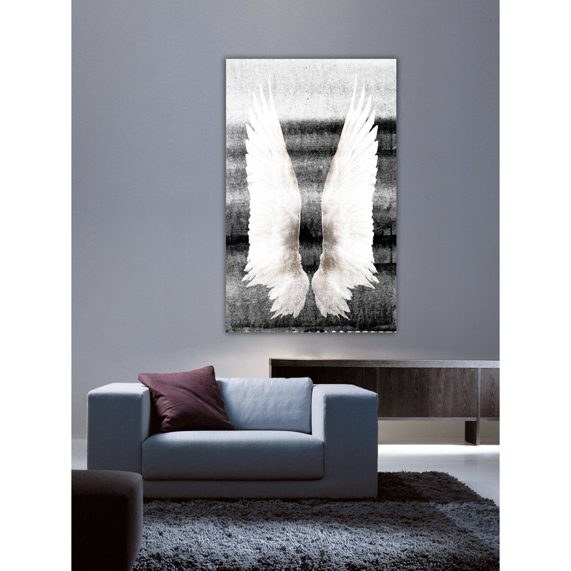 Wings on My Back - Impression sur toile tendue, H 18 po x l 12 po x 1,5 po