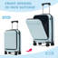 Ensemble de 3 valises à ouverture frontale, valise de transport rigide avec port USB, bagage extensible avec poignée à roulettes, verrou TSA