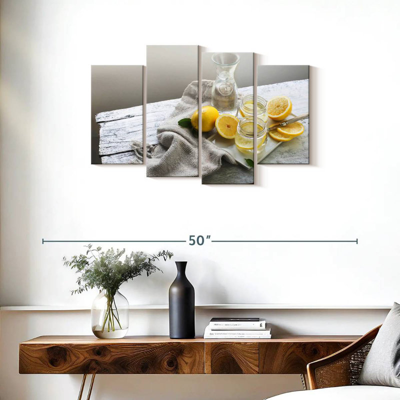 Rustic Lemon Water, 22" H x 36" W