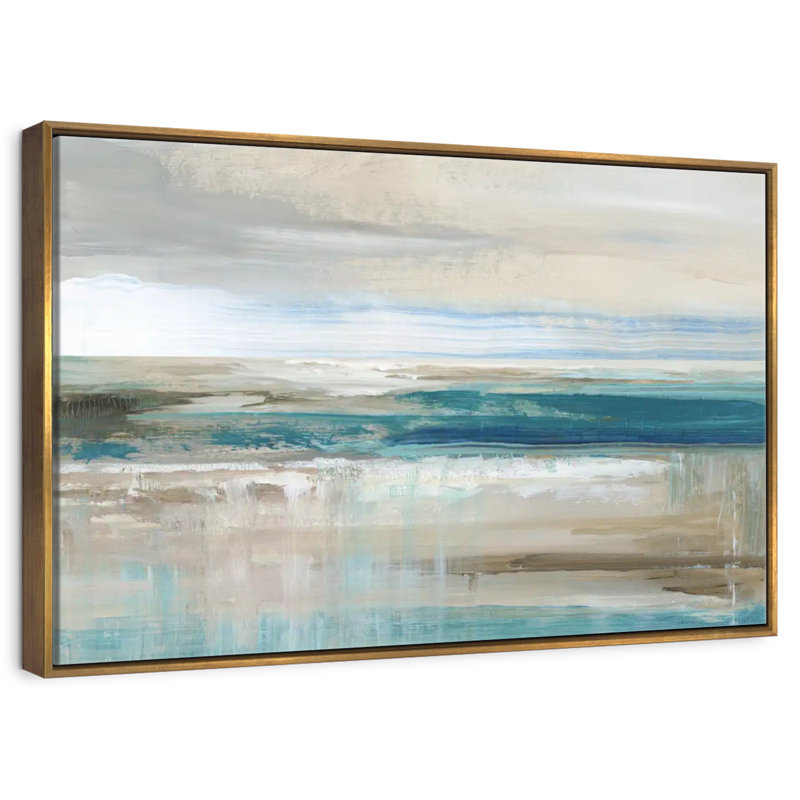 Mer de Kofi, Cadre flottant doré, 40 po x 27 po
