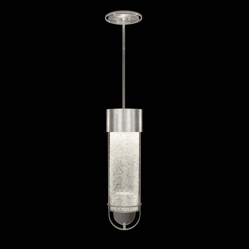 Luminaire suspendu rond BOND 5.5, Transparent, Argent
