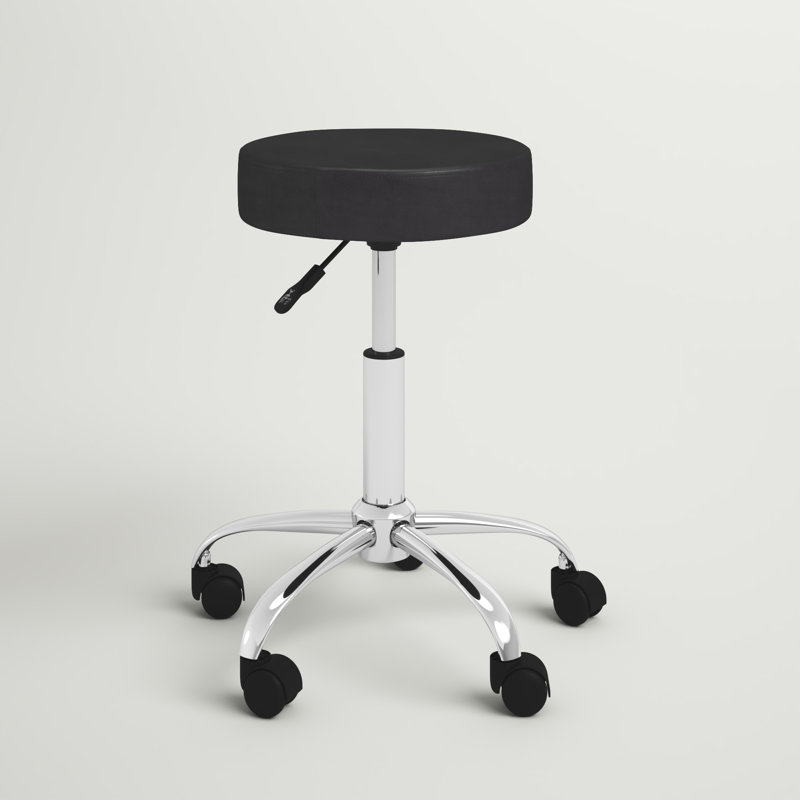 Tabouret de laboratoire réglable en hauteur Manucy, Argenté, Noir