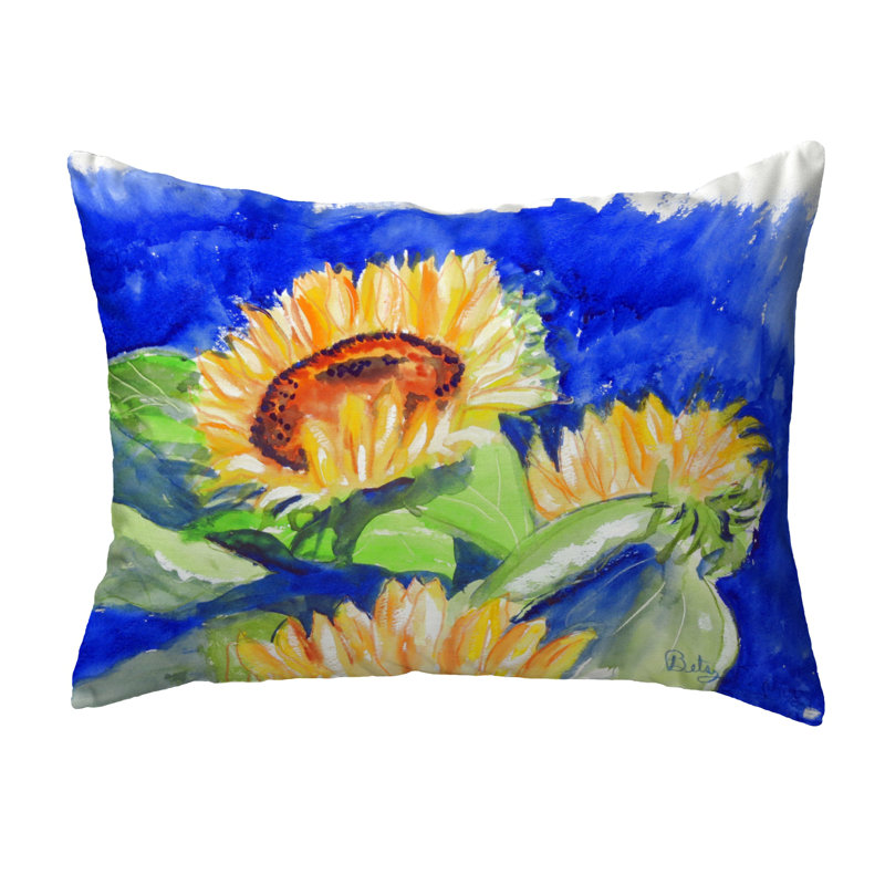  Coussin lombaire intérieur / extérieur Gold Rising Sunflower