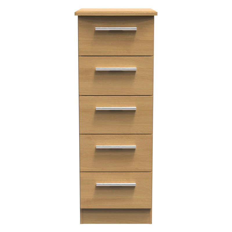 Birriel 40cm W Manufactured Wood Bedside Table, Modern Oak