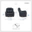 Fauteuil inclinable et oscillant de 39,5 po Briara