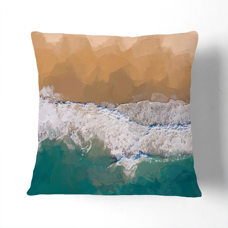 Square Throw Cushion, 40cm H x 40cm W x 15cm D, White