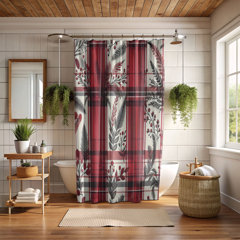 Rideau de douche 1 pièce Warm Heritage, H 74 po x l 40 po
