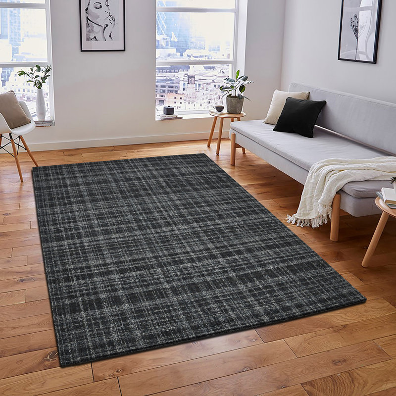 Ohan Hand Tufted Wool Indoor Rug, Rectangle 8'6" x 11'6"